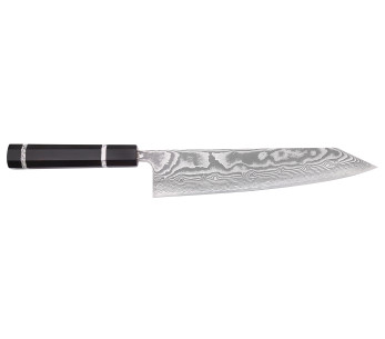 Faca de chef japonesa kiritsuke de 24 cm Yuzo Kanko Damascus SG2