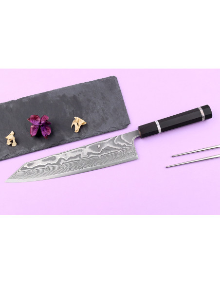 Chef knife kiritsuke 24cm Japanese handmade Yuzo Kanko Damascus SG2