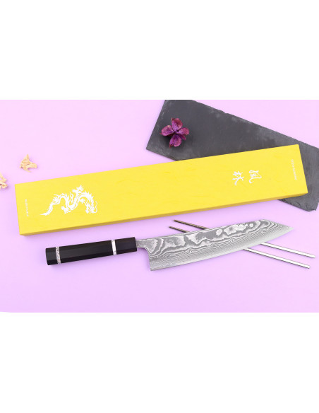 Chef knife kiritsuke 24cm Japanese handmade Yuzo Kanko Damascus SG2