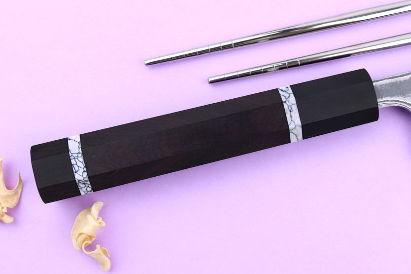 27cm sujihiki kiritsuke japanilainen käsintehty veitsi Yuzo Kanko Damascus SG2