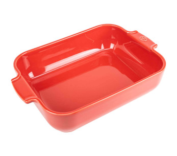 Peugeot Appolia pirofila rettangolare in ceramica rossa 26x20x6,5 cm