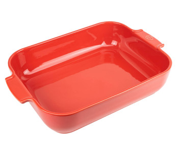 Peugeot Appolia plato rectangular de cerámica roja 33x25,7x7,5cm