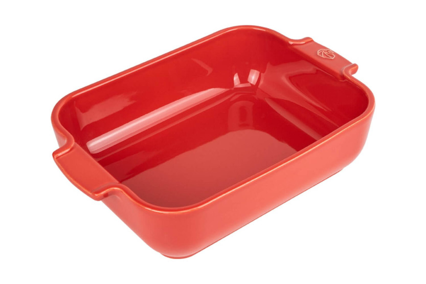 Rechteckige Ofenschale Peugeot Appolia aus roter Keramik 20x15,5x5,5cm