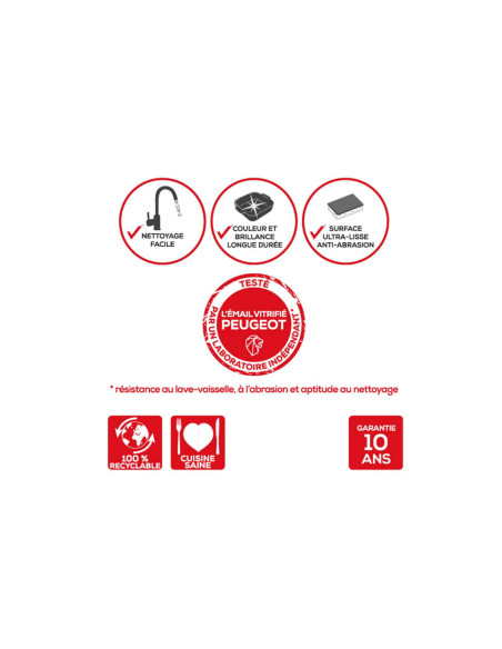 Plato de cerámica sin blanquear Peugeot Appolia 28x22.5x6.5cm