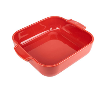 Assadeira quadrada de cerâmica vermelha Peugeot Appolia 22,5x22,5x6,5cm