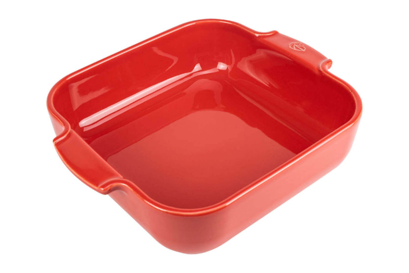 Assadeira quadrada de cerâmica vermelha Peugeot Appolia 22,5x22,5x6,5cm