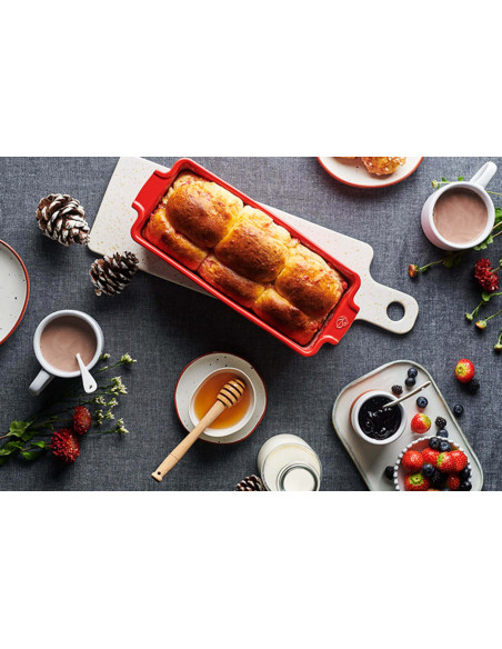 Peugeot Appolia red ceramic cake mould 26x11x8cm
