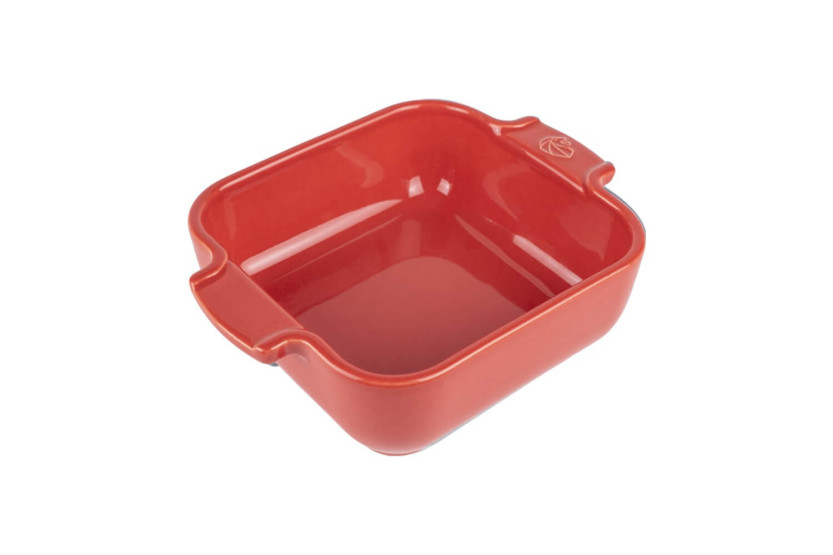 Individuel firkantet Peugeot Appolia rød keramisk bageplade 13x13x4,5cm