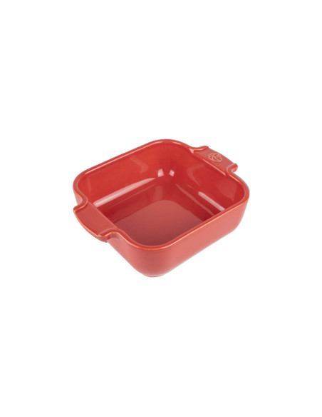 Plato de cerámica cuadrado individual Peugeot Appolia rojo 13x13x4.5cm