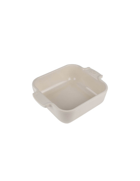 Peugeot Appolia individuell firkantet ovnsform i ecru keramikk 13x13x4,5cm