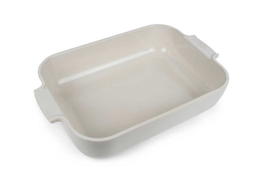 Rectangular Peugeot Appolia oven dish in ecru ceramic 36x23.6x7.5cm