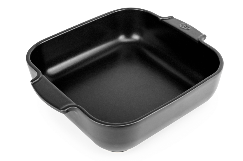 Peugeot Appolia black satin-finish ceramic square baking dish 28x23.7x7.2cm