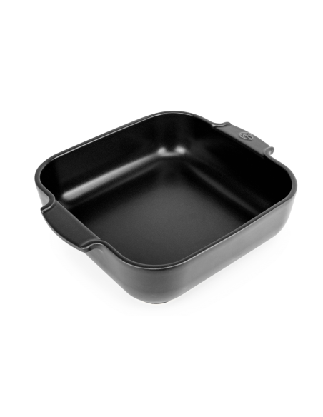Peugeot Appolia black satin-finish ceramic square baking dish 28x23.7x7.2cm