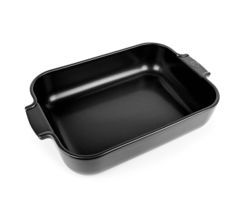 Peugeot Appolia, assadeira retangular de cerâmica com acabamento acetinado preto 36x23,6x7,5cm