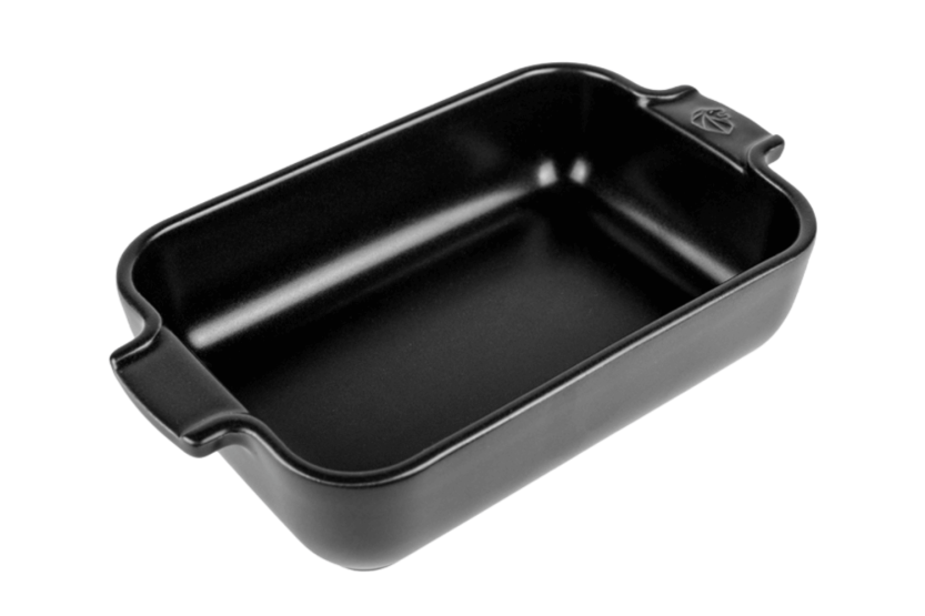 Peugeot Appolia black satin-finish ceramic rectangle baking dish 22x13x5.1cm