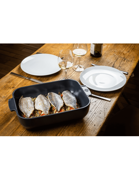 Peugeot Appolia pirofila rettangolare in ceramica ardesia