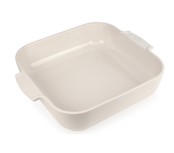 Peugeot Appolia pirofila quadrata in ceramica ecrù 29,5x29,5x7,5 cm