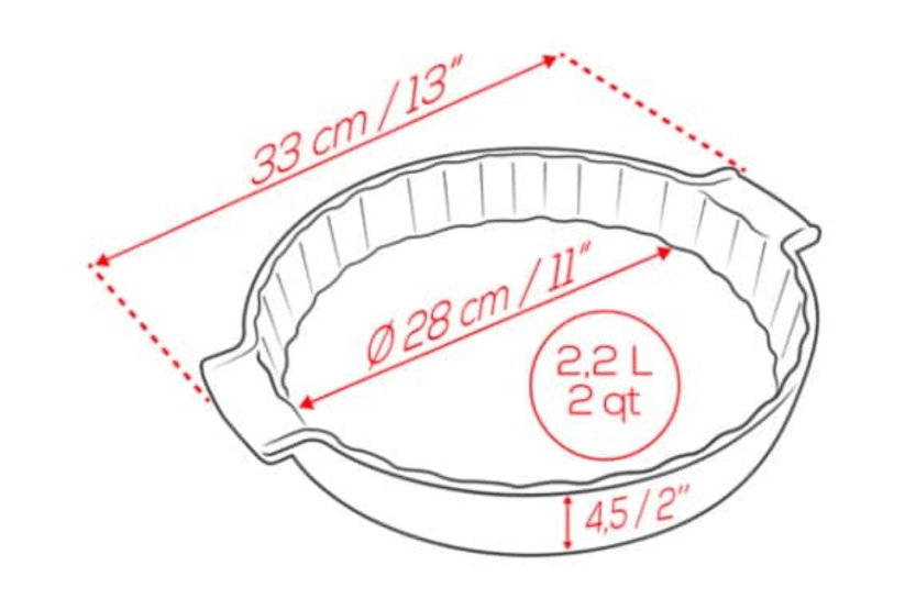 Peugeot Appolia skiffer keramik tourtière diameter 28cm