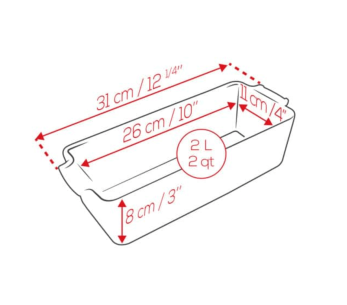 Forma de cerâmica para bolos Peugeot Appolia em ardósia 26x11x8cm 2