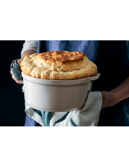 Pois valkoinen keraaminen Peugeot Appolia soufflé-muoto halkaisija 22cm