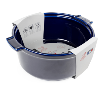 Stampo per soufflé in ceramica blu Peugeot Appolia diametro 22 cm 2