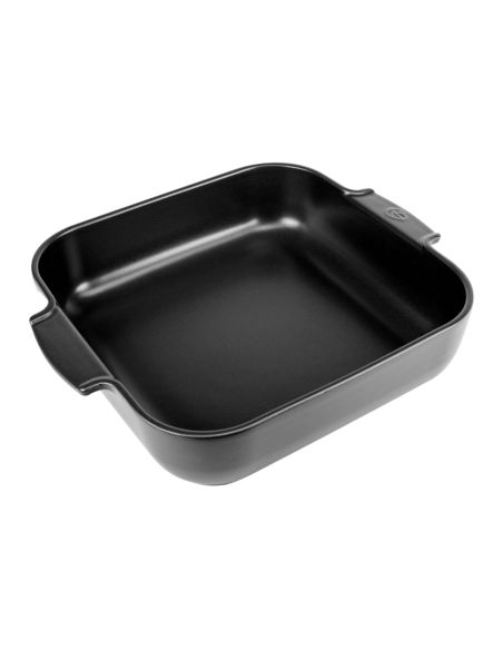 Peugeot Appolia plato cuadrado de cerámica negro satinado 29.5x29.5x7.5cm