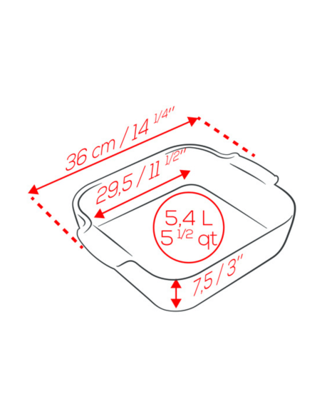 Peugeot Appolia satijn zwarte keramische vierkante ovenschaal 29,5x29,5x7,5cm