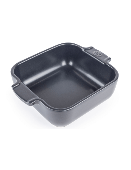 Quadratische Ofenschale Peugeot Appolia aus schieferfarbener Keramik 13x13x4,5cm