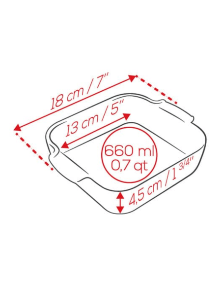 Peugeot Appolia slate ceramic square baking dish 13x13x4,5cm