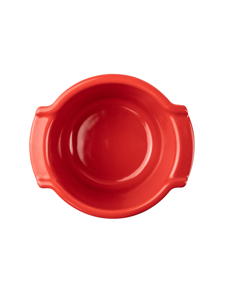Duo Peugeot Appolia red ceramic ramekins diameter 11cm