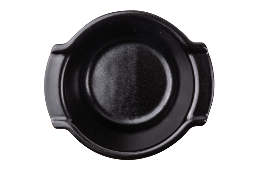 Duo Peugeot Appolia black satin ceramic ramekins diameter 11cm