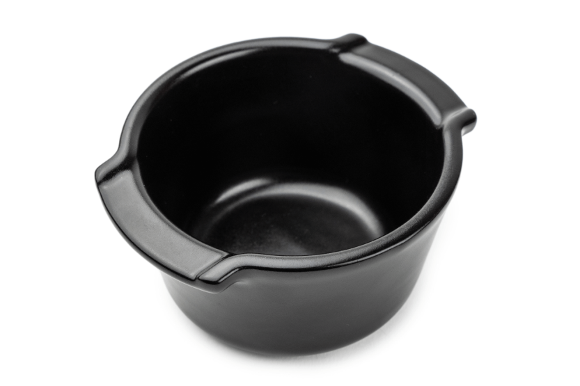 Duo Peugeot Appolia black satin ceramic ramekins diameter 11cm