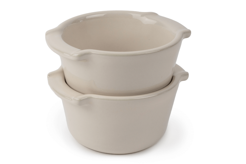 Duo Peugeot Appolia ecru keramiske ramekiner diameter 11 cm