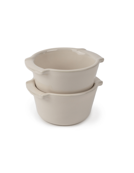 Duo Peugeot Appolia ecru keramische schaaltjes diameter 11cm