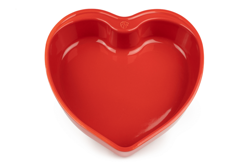 Peugeot Appolia For You piatto cuore in ceramica rossa diametro 26 cm
