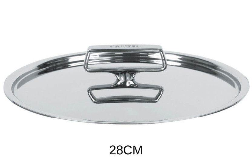 Couvercle Cristel Castel'Pro brillant en acier inoxydable 18/10