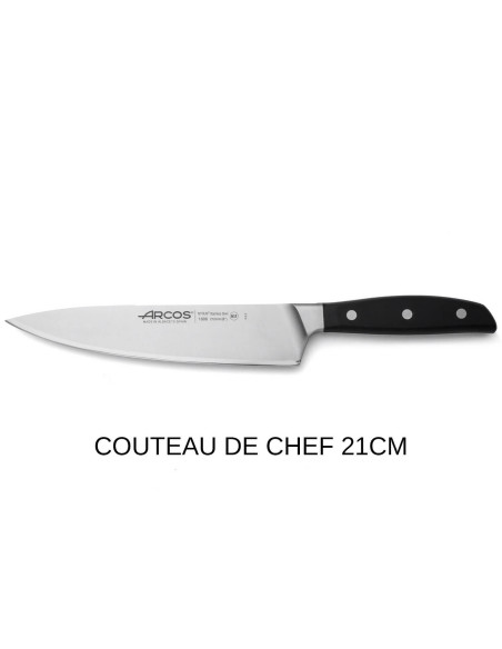Arcos & Euro-Toques Manhattan 8-delt knivsett - 4 smidde kniver + 1 skreller