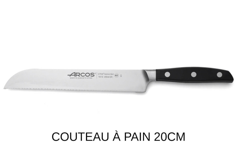 Arcos & Euro-Toques Manhattan 8-delt knivsett - 4 smidde kniver + 1 skreller