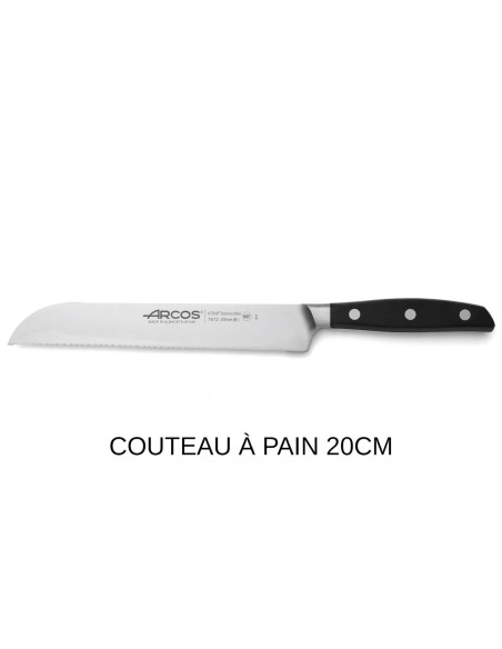 Conjunto de facas de 8 lugares Arcos & Euro-Toques Manhattan - 4 facas forjadas + 1 descascador