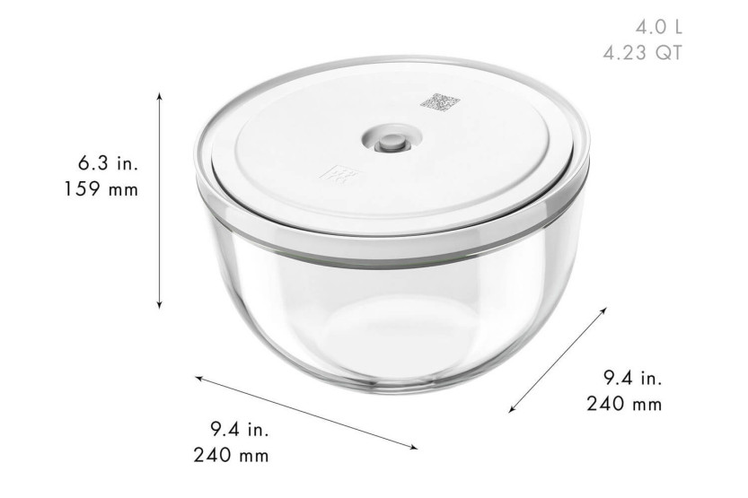 Conjunto inicial de 9 peças para bomba de vácuo Zwilling Fresh & Save + taças de vidro M/L + sacos S/M
