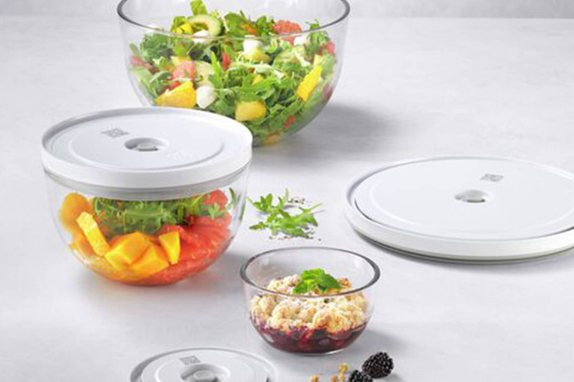 Zwilling Fresh & Save Vakuumschalen aus Borosilikatglas im 3er Set mit Deckel