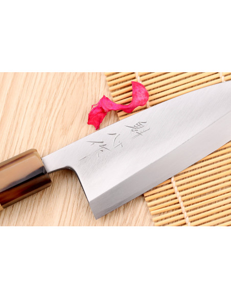Nakamura Kaishin Saku WS2 15cm deba japansk håndlaget kniv i magnolia