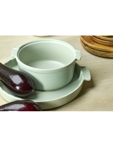Stampo per soufflé in ceramica verde salvia Peugeot Appolia diametro 22 cm