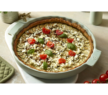 Peugeot Appolia sage green ceramic pie dish 30cm diameter 2