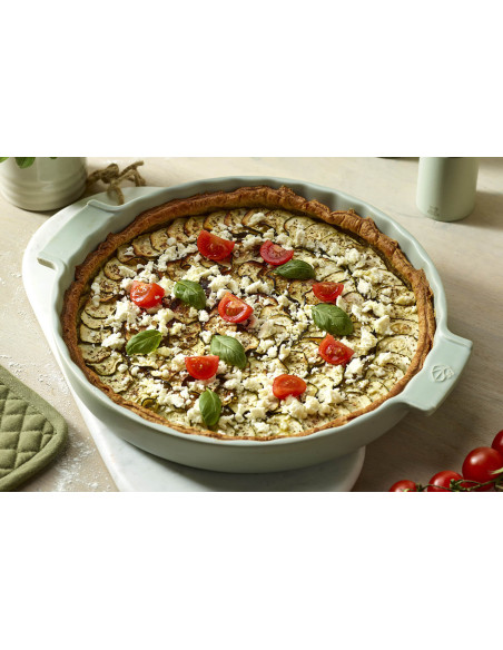 Peugeot Appolia salvia grön keramik pajform 30cm diameter