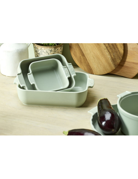 Peugeot Appolia salie groene keramische vierkante ovenschaal