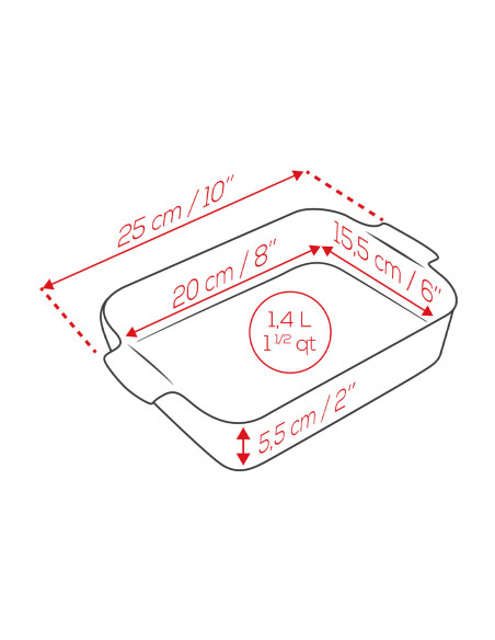 Bandeja rectangular de cerámica para horno Peugeot Appolia verde salvia