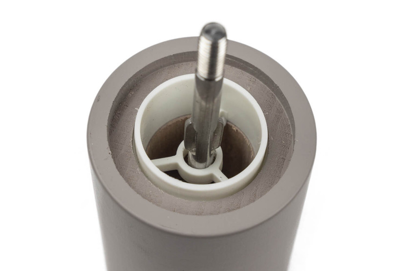 Pebble Grey Peugeot Boréal wooden manual dry salt mill