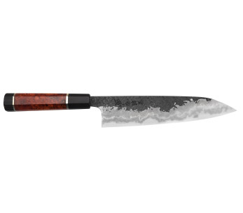 Coltello da cuoco giapponese fatto a mano Kisuke Manaka Enn 21 cm in legno di cotogno con 2 anelli