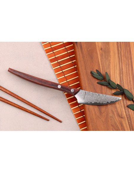 Faca para bife japonesa de 45 camadas MAC Damascus 7,5cm 60º aniversário - Edição limitada